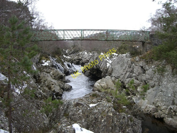 Photo 6"x4" Footbridge over the River Carron Wester Gruinards c2010