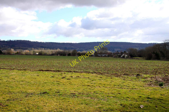 Photo 6"x4" Looking across farmland towards Birdlip Henley\/SO9016 c2010