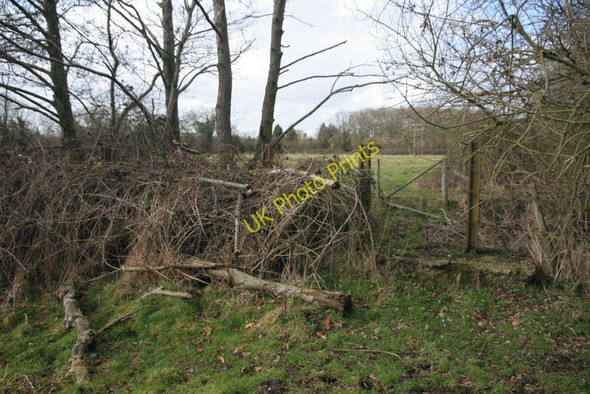 Photo 6"x4" Rails in the concrete Sulham c2010