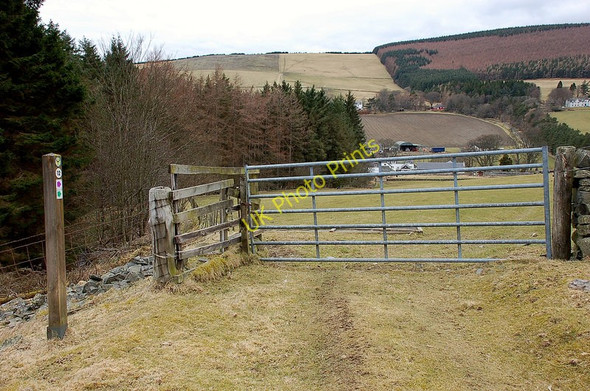 Photo 6"x4" Waymarked route, Glenholm Rachan Mill c2010