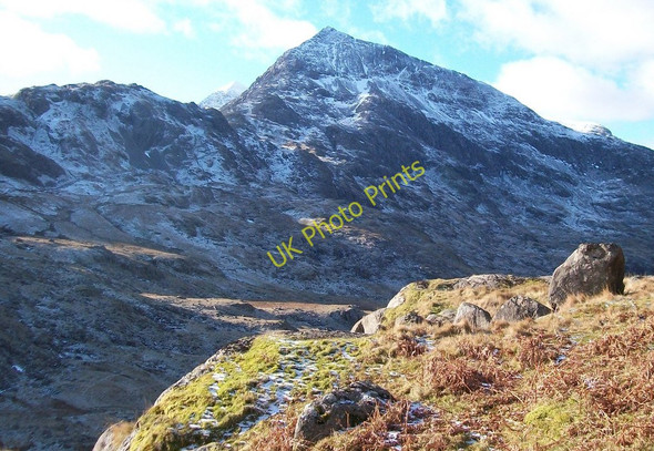 Photo 6"x4" View across to Crib Goch from the Glyder Path Gwastadnant c2010