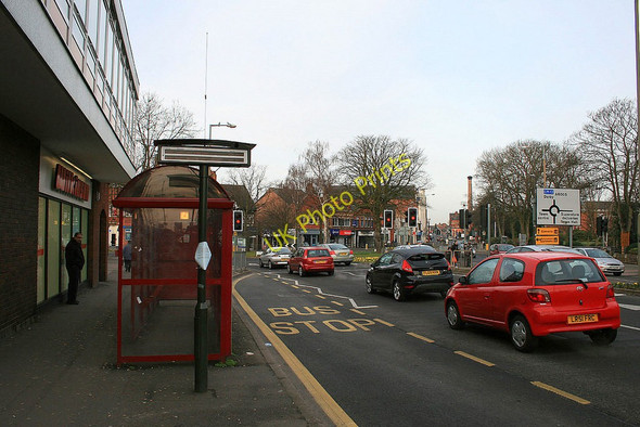 Photo 6"x4" Bus stop on The Green Long Eaton c2010