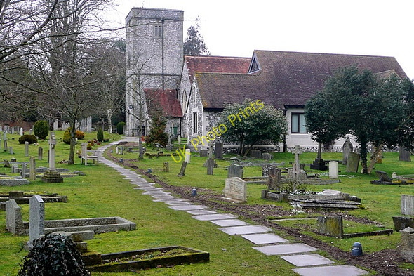 Photo 6"x4" St Mary's church Abbots Worthy c2010