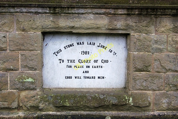 Photo 6"x4" Foundation stone, United Reformed Church Great Malvern c2010