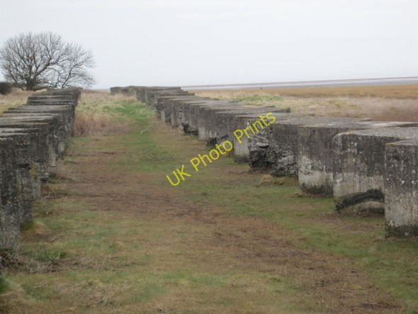 Photo 6"x4" Anti-tank Defences, Beal Sands Car Park Beal\/NU0642 c2010