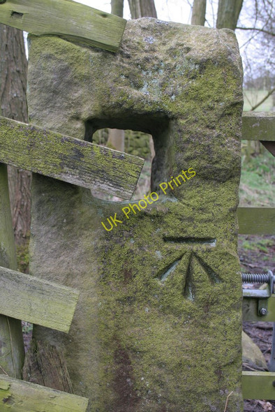 Photo 6"x4" Bench Marked Gatepost near East Beck Stainburn\/SE2448 c2010