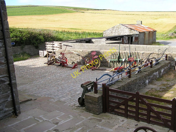 Photo 6"x4" Old farm machinery in yard at Quendale Mill Quendale c2007