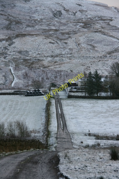 Photo 6"x4" The road to Howgill, and the lower slopes of Cold Fell Forest Head c2009