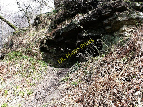 Photo 6"x4" Cave above the Garrel Kilsyth c2010