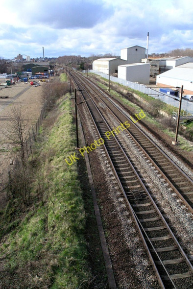 Photo 6"x4" Railway towards Stowmarket Stowmarket c2008