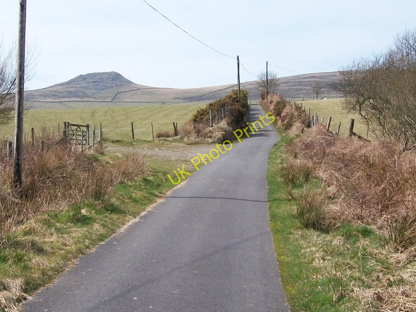 Photo 6"x4" The Mynachdy Gwyn lane rising westwards from the valley Bwlch-derwin c2010