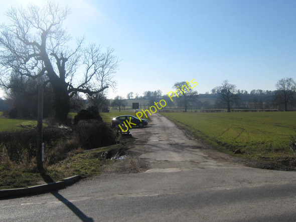 Photo 6"x4" Kedleston Road and private road to Lower Vicarwood Farms, Quarndon, Derbyshire Allestree c2010