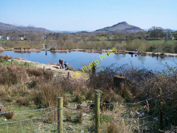 Photo 6"x4" Fishing lake at Eisteddfa, Pentrefelin Criccieth c2010