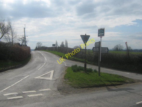 Photo 6"x4" Main road into village of Lees from Long Lane, Derbyshire Lees\/SK2637 c2010