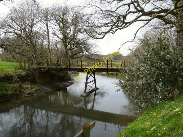 Photo 6"x4" Rockhay Bridge as seen from downstream Bridge on the river Torridge Sheepwash\/SS4806 c2010