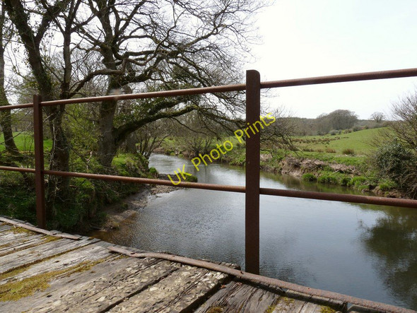 Photo 6"x4" The view upstream from Rockhay Bridge on the river Torridge Sheepwash\/SS4806 c2010