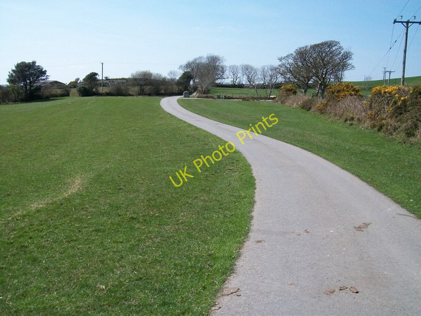 Photo 6"x4" Unfenced section of road near Braich-y-Saint farm Criccieth c2010