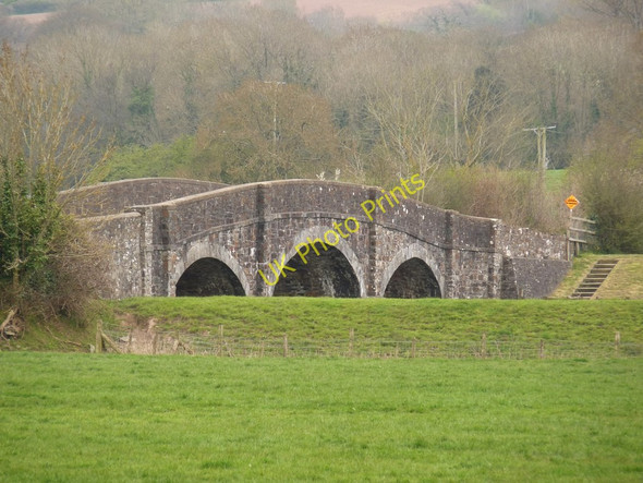 Photo 6"x4" Halfpenny Bridge on the river Torridge as seen from downstream Landcross c2010