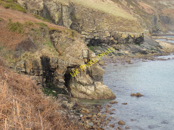 Photo 6"x4" Cliff features near Cilan Uchaf Mynydd Gilan c2010