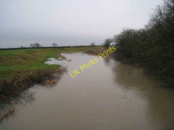 Photo 6"x4" River Witham in flood Barnby in the Willows c2010