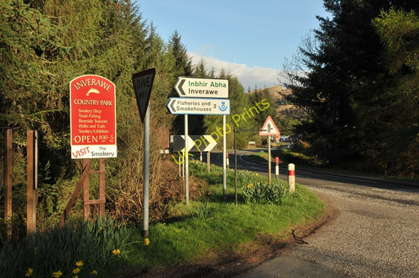 Photo 6"x4" Signs near Bridge of Awe Bridge of Awe c2010