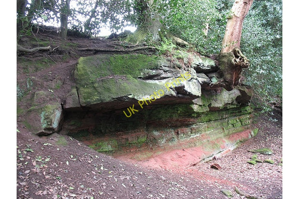 Photo 6"x4" Sandstone cave in Clock House Wood Alderley Edge\/SJ8478 c2010