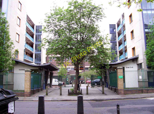 Photo 6"x4" Entrance to apartment blocks off Cromer Street, St Pancras London c2010