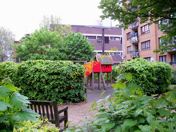 Photo 6"x4" Green space between apartment blocks, Cromer Street London c2010