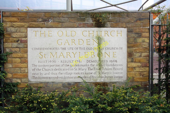 Photo 6"x4" The Old Church Garden Marylebone\/TQ2881 c2010
