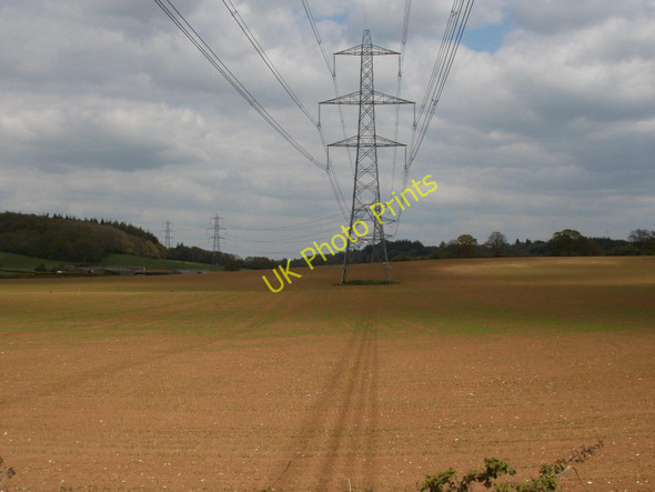 Photo 6"x4" Lytchett Matravers, power lines Barrow Hill\/SY9596 c2010