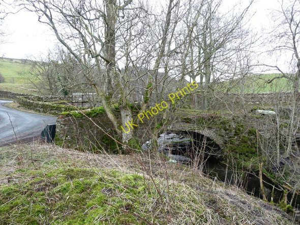 Photo 6"x4" Mill Bridge with Oxnop Bridge behind Ivelet c2011