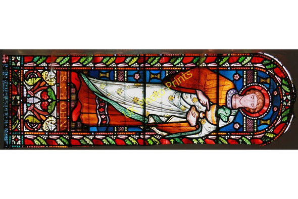 Photo 6"x4" Holy Trinity, Meldreth - Stained glass window Meldreth c2011
