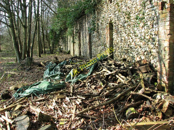 Photo 6"x4" Wall surrounding the former Walsingham Union Workhouse Thursford c2011