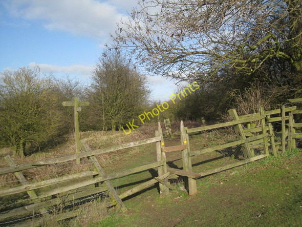 Photo 6"x4" Junction of footpaths on Knab's Hill Melton Ross c2011