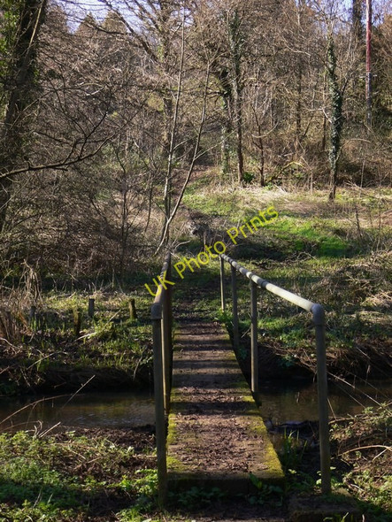 Photo 6"x4" Bridge on footpath at Milford looking north Godalming c2011