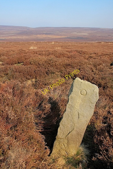 Photo 6"x4" Boundary Stone, Ingdale Ridge Heathwaite\/NZ4801 c2011