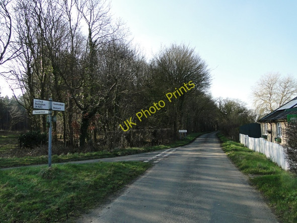 Photo 6"x4" Road junction at the northern tip of Bruisyard Wood Bruisyard c2011