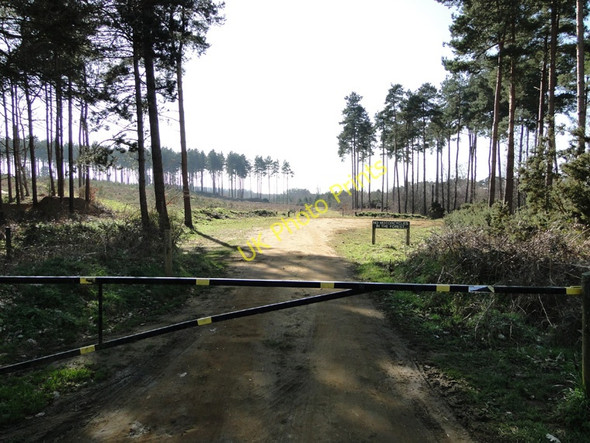 Photo 6"x4" Tunstall Forest, with a sign banning motorcycles Sudbourne c2011