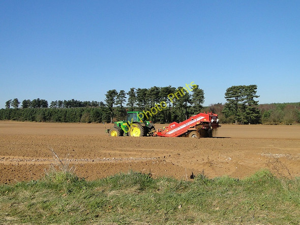 Photo 6"x4" Putting a fine tilth into the soil for planting potatoes Sudbourne c2011