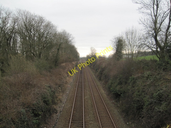 Photo 6"x4" Railway Line near Silverdale Station Red Bridge c2011