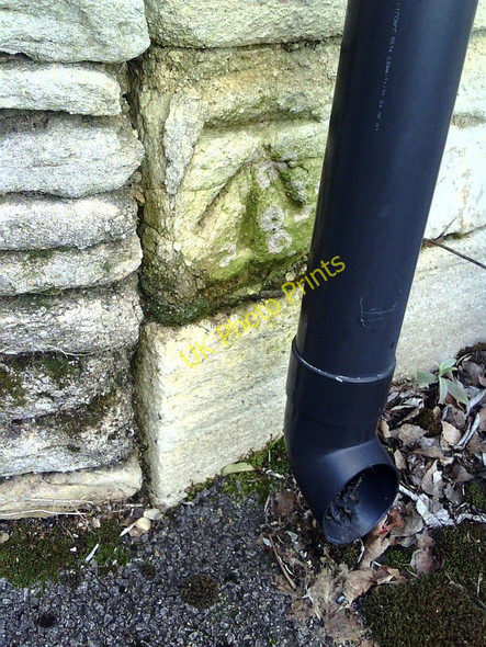 Photo 6"x4" Benchmark on building on north side of Mill Street opposite Woodford Way Witney c2011
