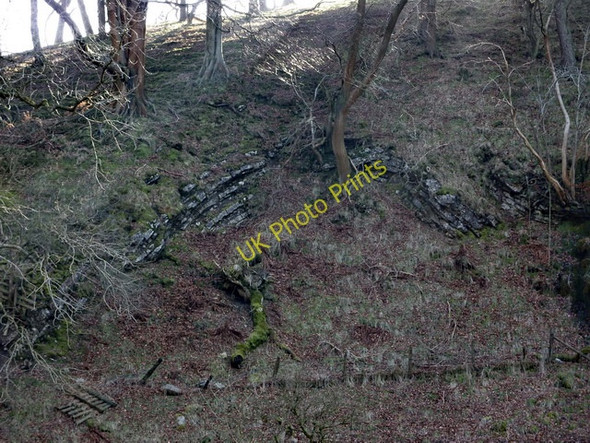 Photo 6"x4" Geological feature northwest of Whitendale Whitendale River c2011