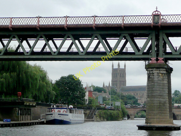 Photo 6"x4" Railway bridge over the River Severn at Worcester Worcester c2010