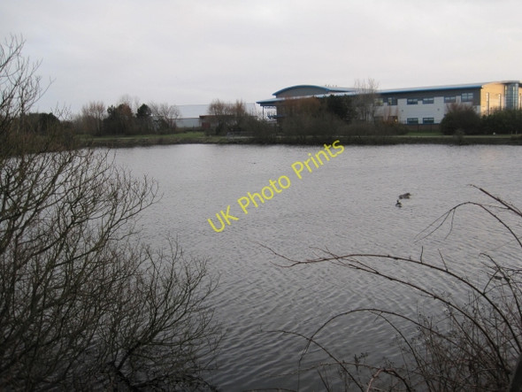 Photo 6"x4" Small Reservoir behind Travelodge, Barrow in Furness Barrow-In-Furness c2011
