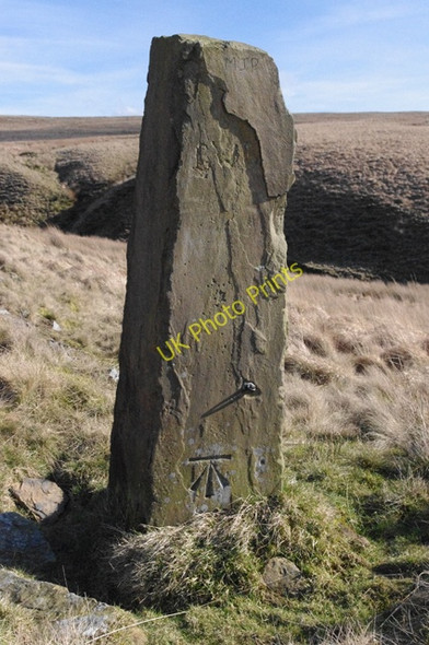Photo 6"x4" Standing stone, Gorple Road Hurstwood c2011