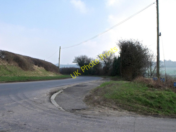 Photo 6"x4" Junction between minor road and Canterbury Road south of Elham Elham c2011