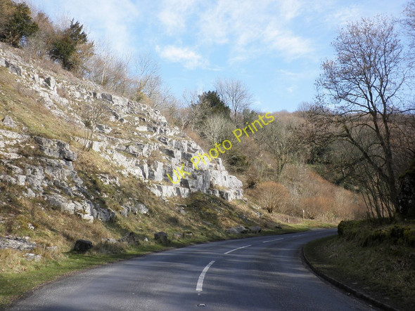 Photo 6"x4" Cliff Road, Cheddar Gorge Bradley Cross c2011