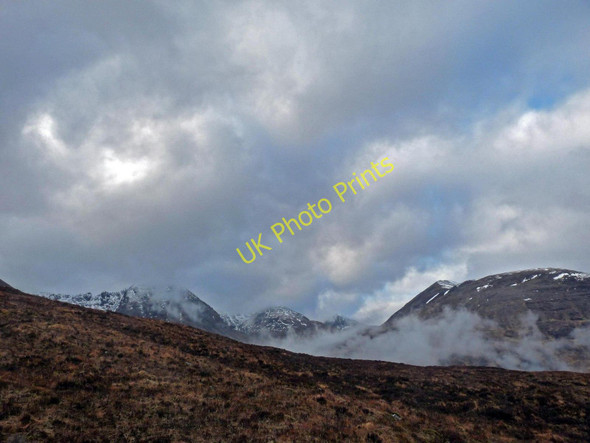 Photo 6"x4" Aonach Eagach emerges from the clouds Kinlochleven c2011