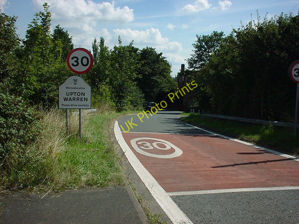 Photo 6"x4" Upton Warren sign Henbrook c2004