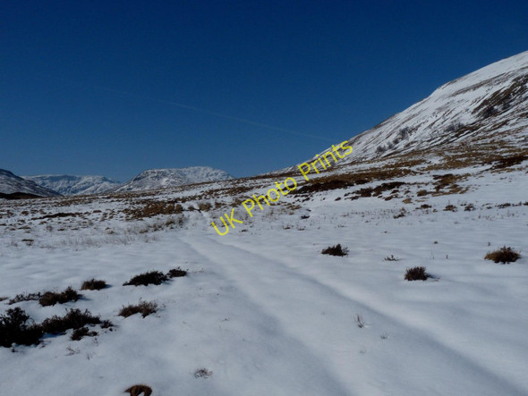 Photo 6"x4" A sketchy track leads over the watershed into Gleann Suileag Brian Choille\/NN0684 c2011